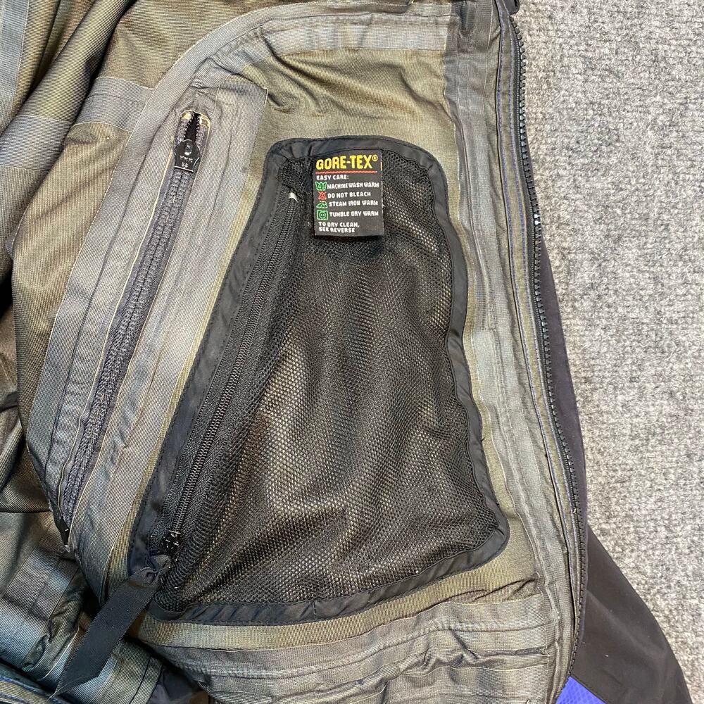 Sierra Designs Men's Size XL Gore Tex Black Blue Rain Jacket Windbreaker Hooded - Picture 7 of 9